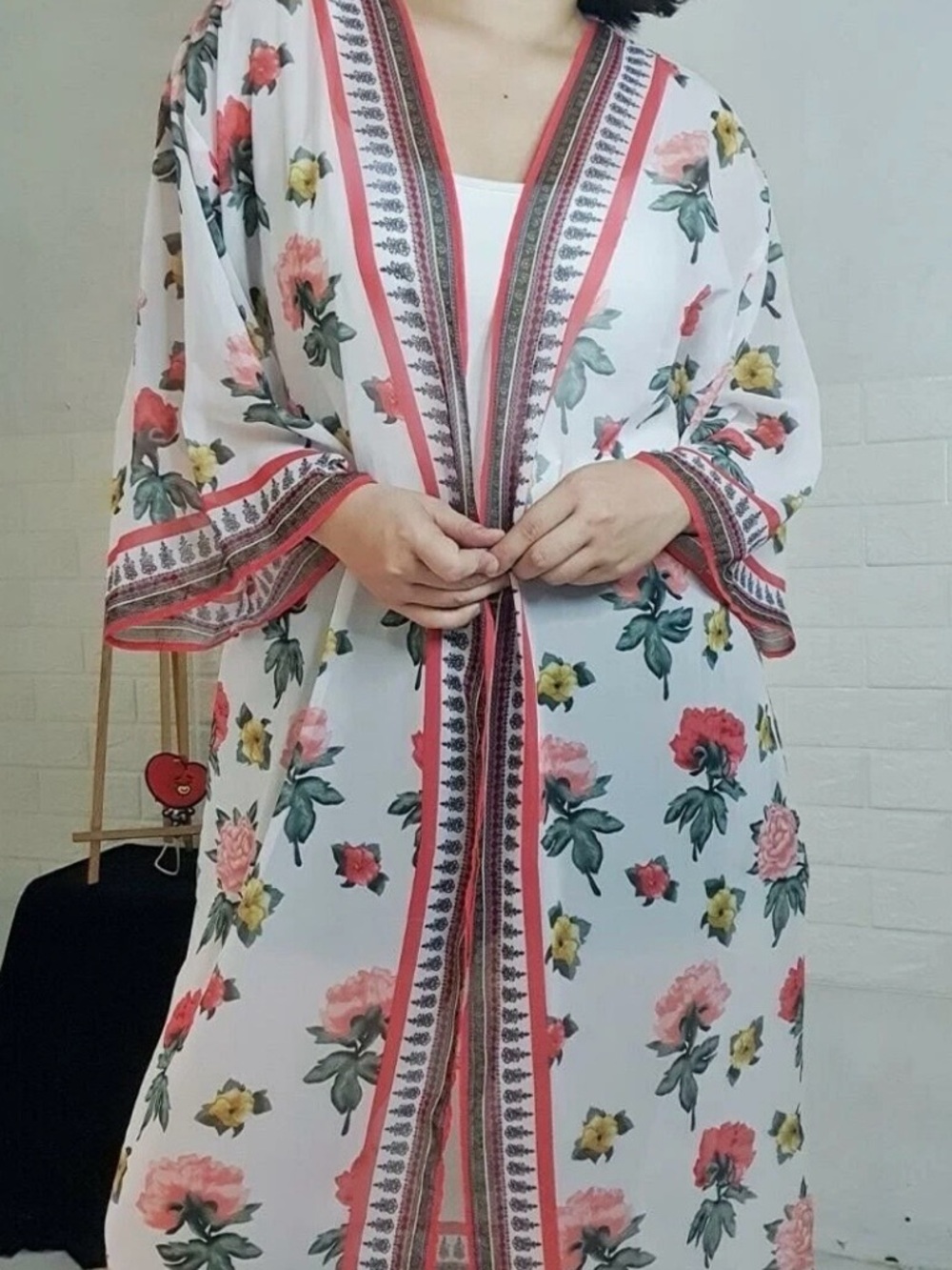 H&M Loves Coachella Collection Kimono Duster size Large Boho Chic  Festival - Picture 4 of 16